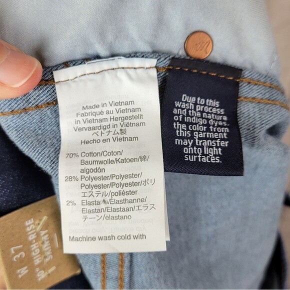 Madewell dark wash curvy 10" high rise tarren thermolite edition skinny jeans - Picture 9 of 12